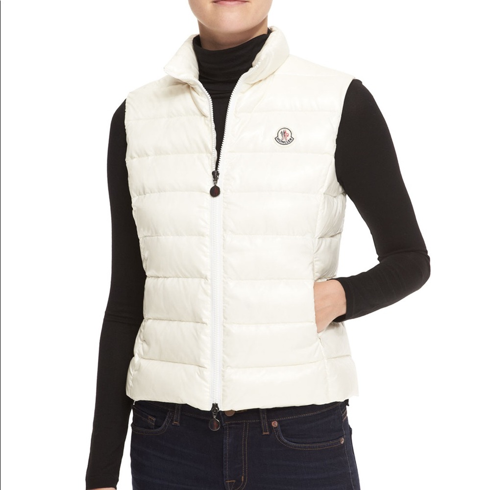 Moncler White Ghany Vest